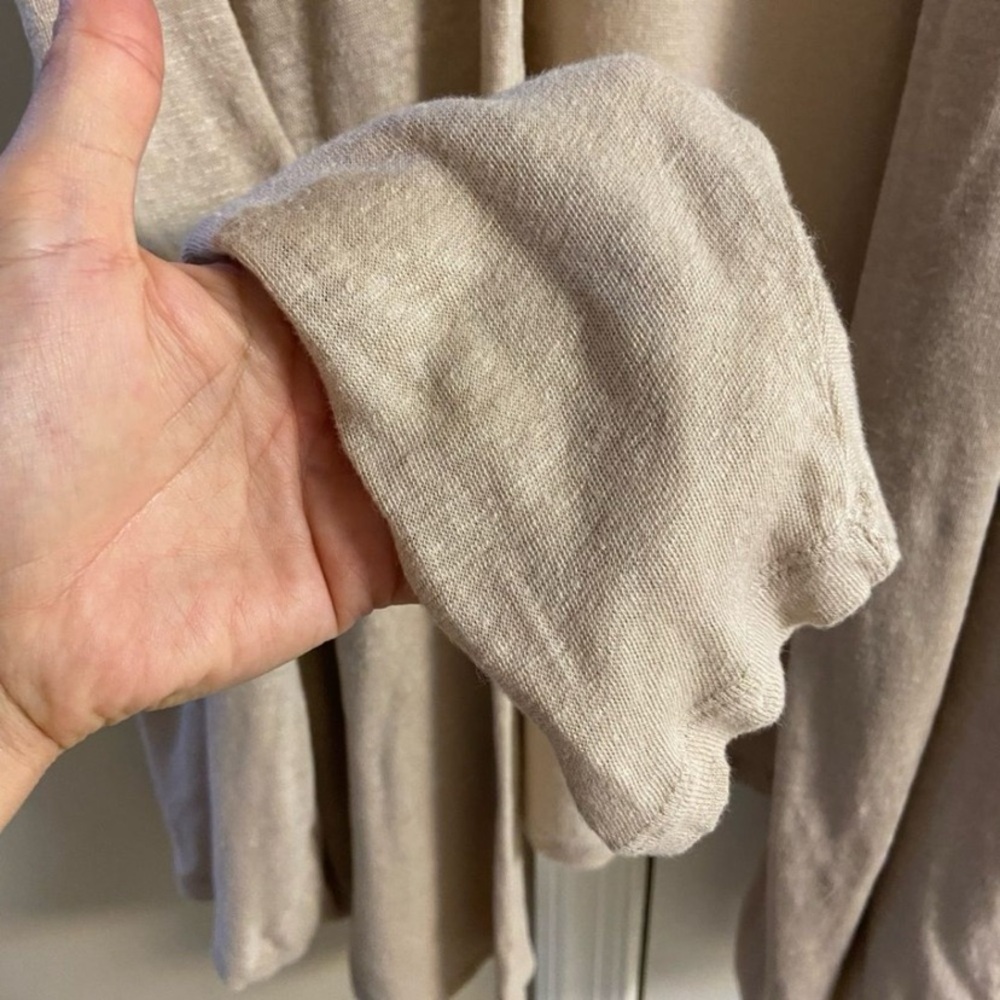 J. Jill love linen Beige Draped Cardigan 4X - Picture 6 of 8